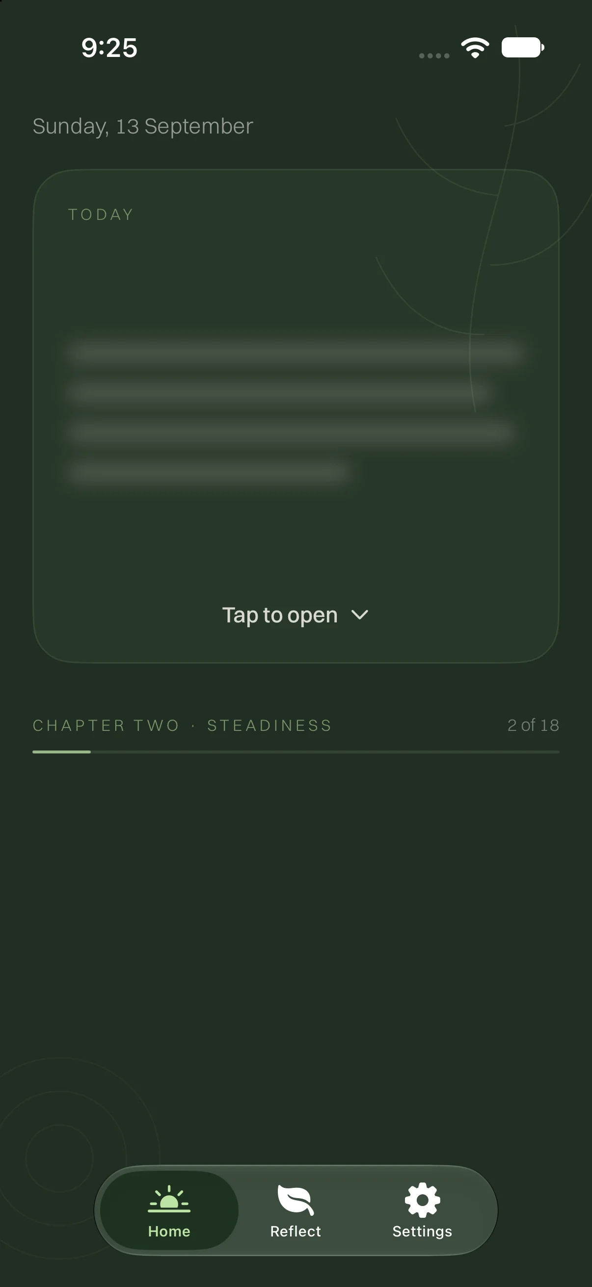 Home screen